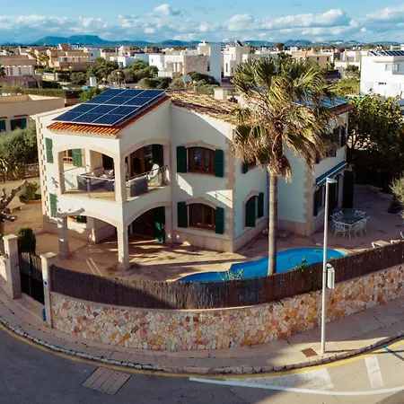 Mallorca Finca Haus Mit Pool + Direkt Am Meer Es Trenc. 1A Lage Sa Ràpita Exterior foto